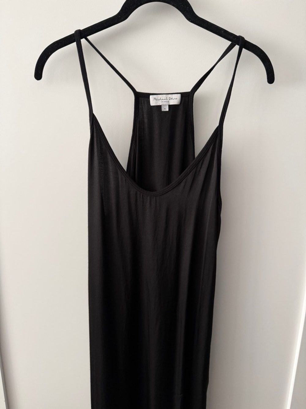 Michael Stars Black Slip Cami Dress with Racerback